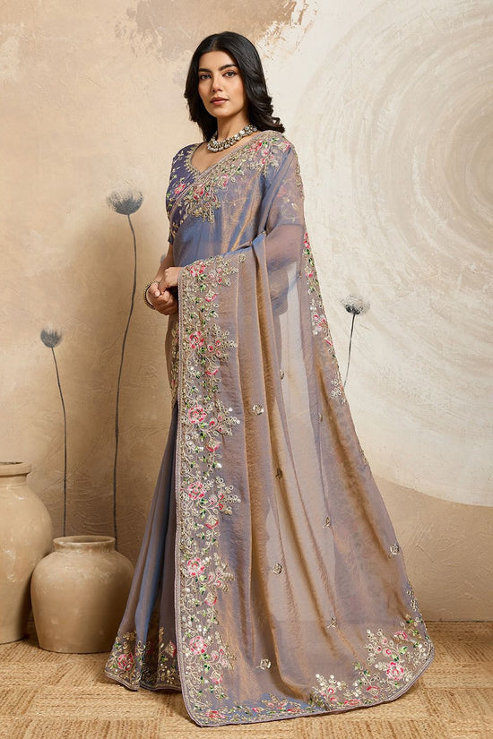 Wedding Special Party Wear Soft NxC Moss chiffon saree