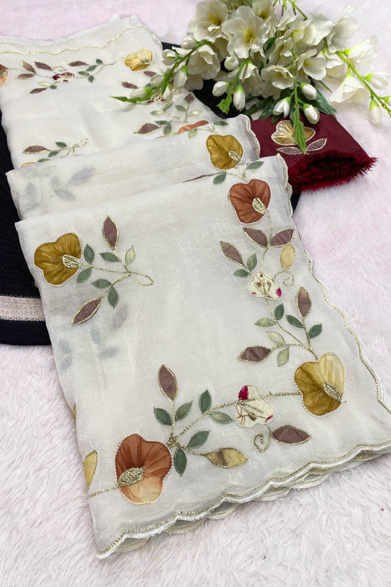 Star georgette with beautiful hand work saree