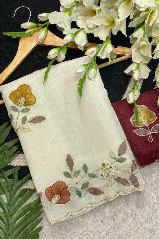 Star georgette with beautiful hand work saree