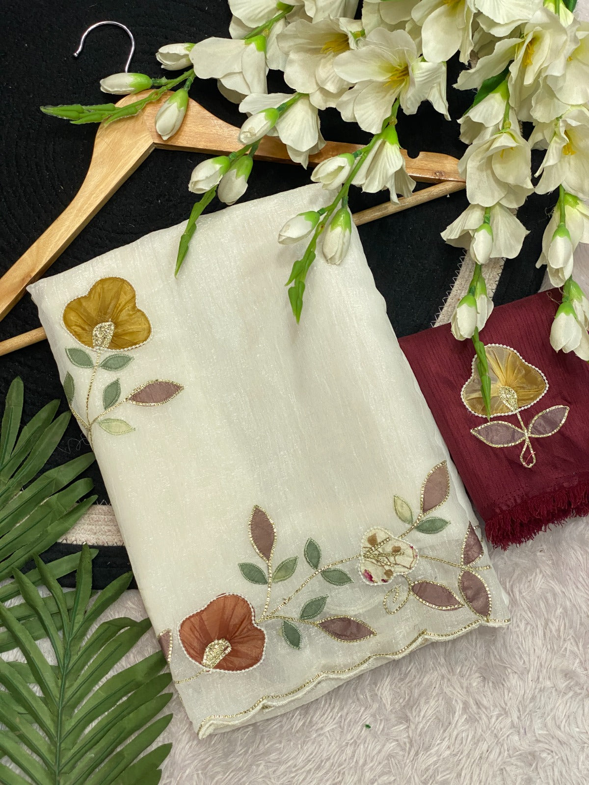 Star georgette with beautiful hand work saree