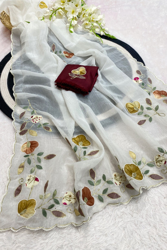 Star georgette with beautiful hand work saree