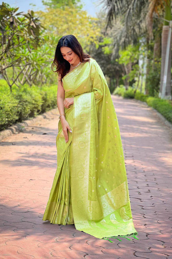 Elegant Banarasi Silk Saree with Rich Golden Zari Work
