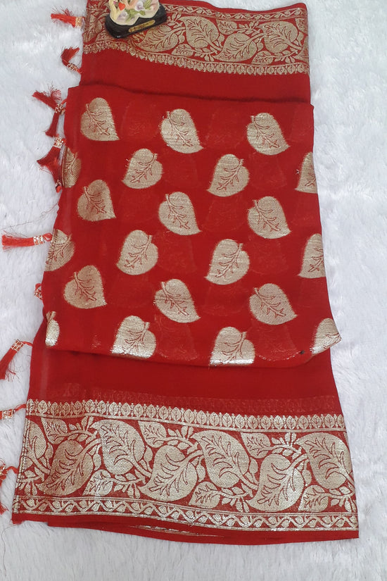 pure viscose georgette saree for women