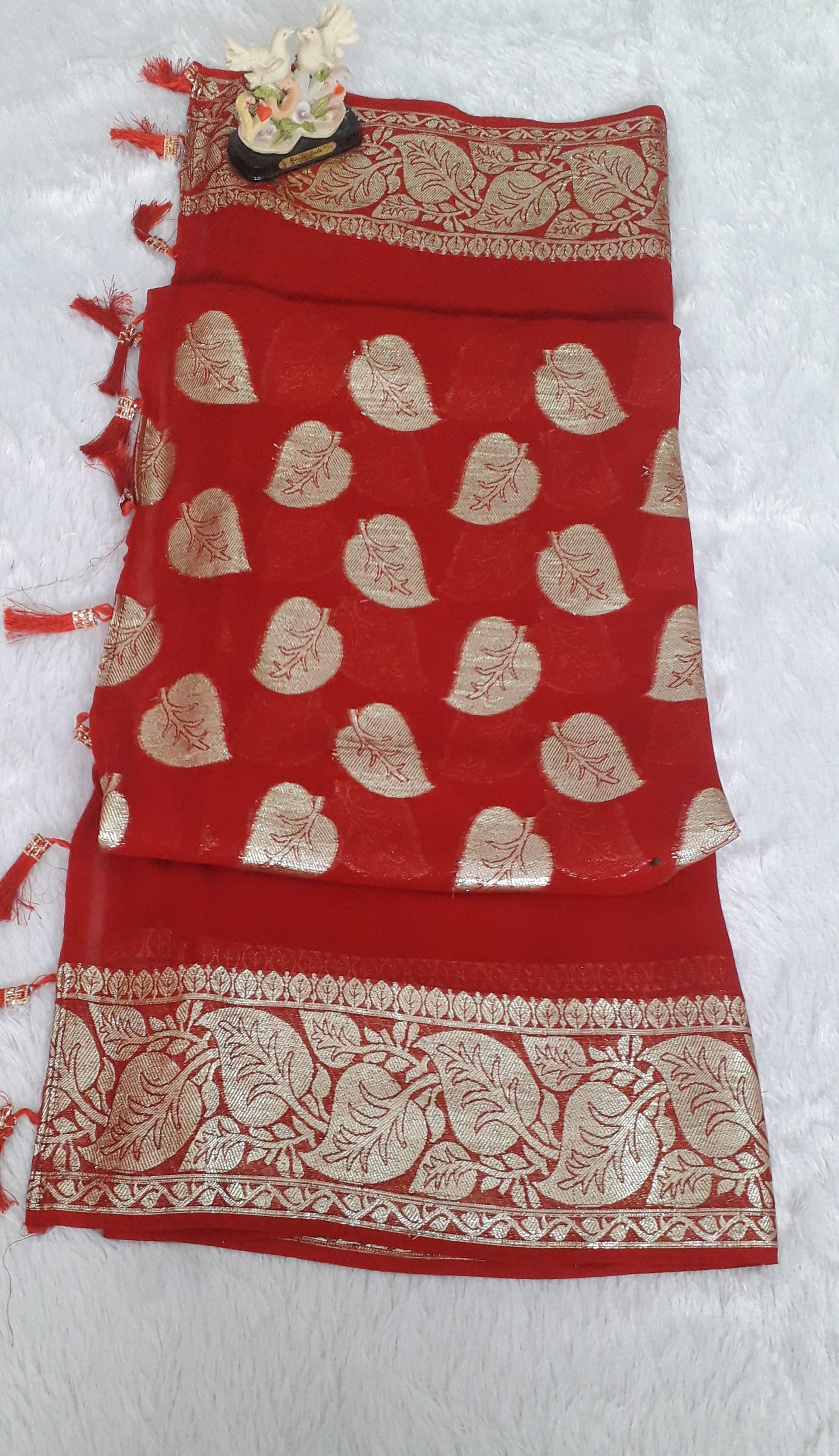 pure viscose georgette saree for women