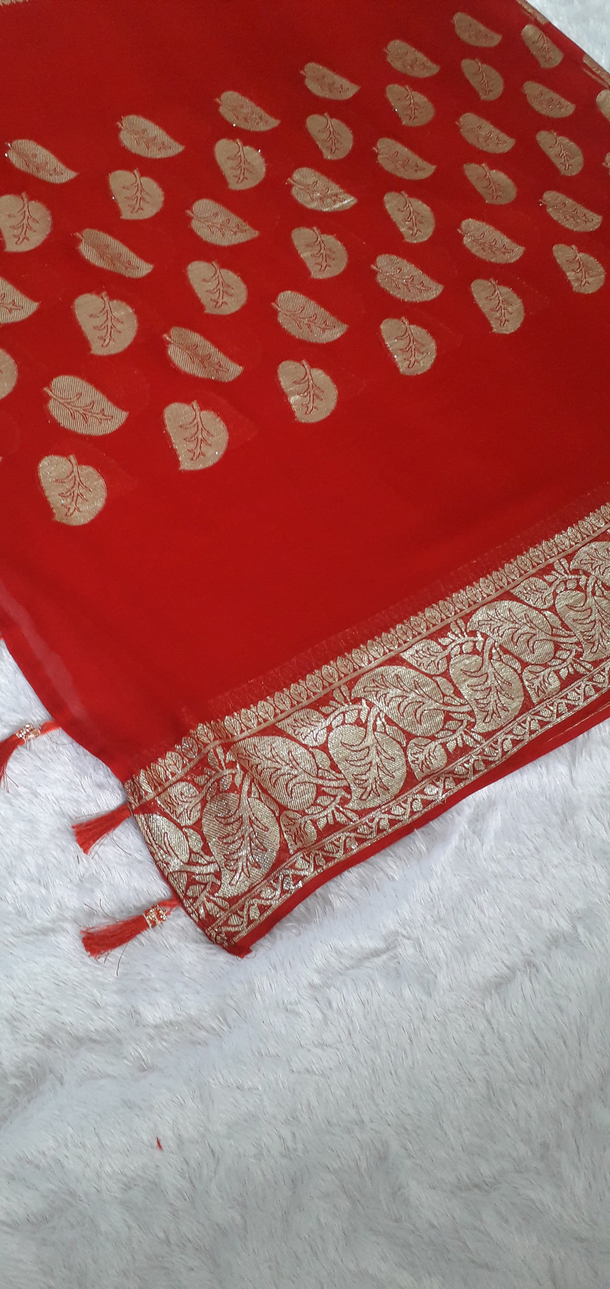 pure viscose georgette saree for women