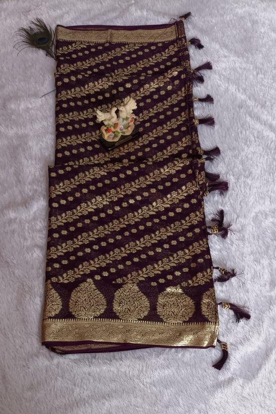 pure viscose georgette saree for women