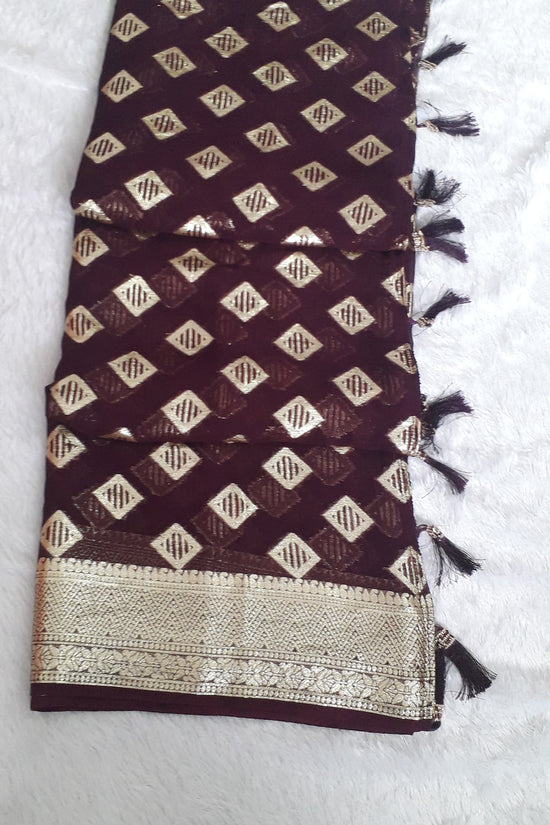 pure viscose georgette saree for women