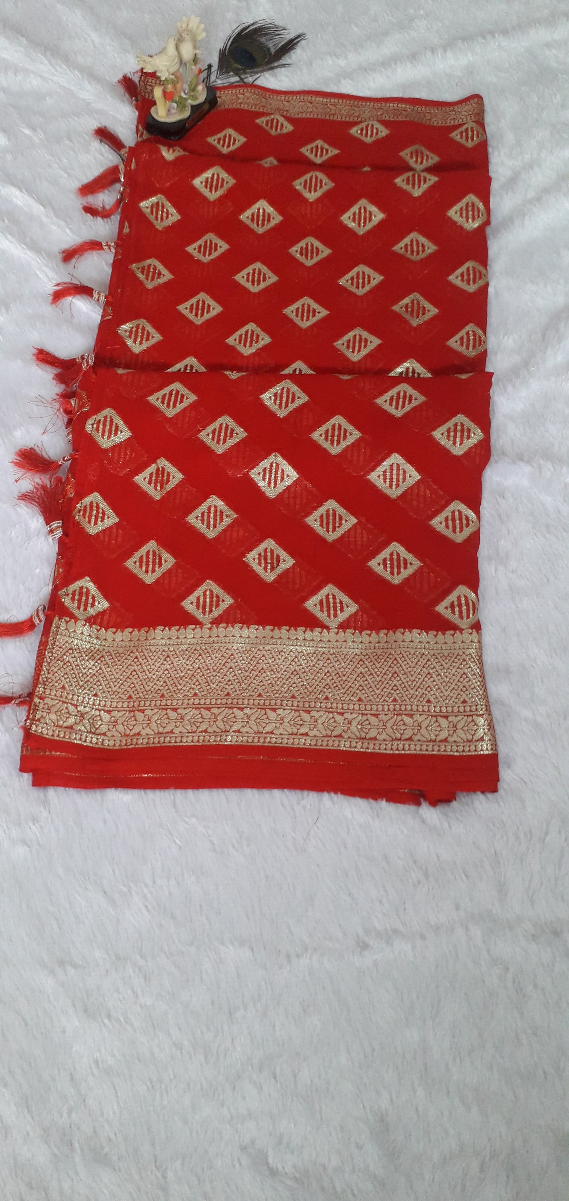 pure viscose georgette saree for women