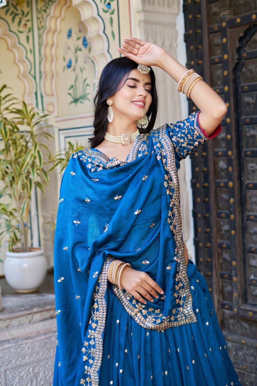 Embroidery Rajwadi work  Lehenga Choli