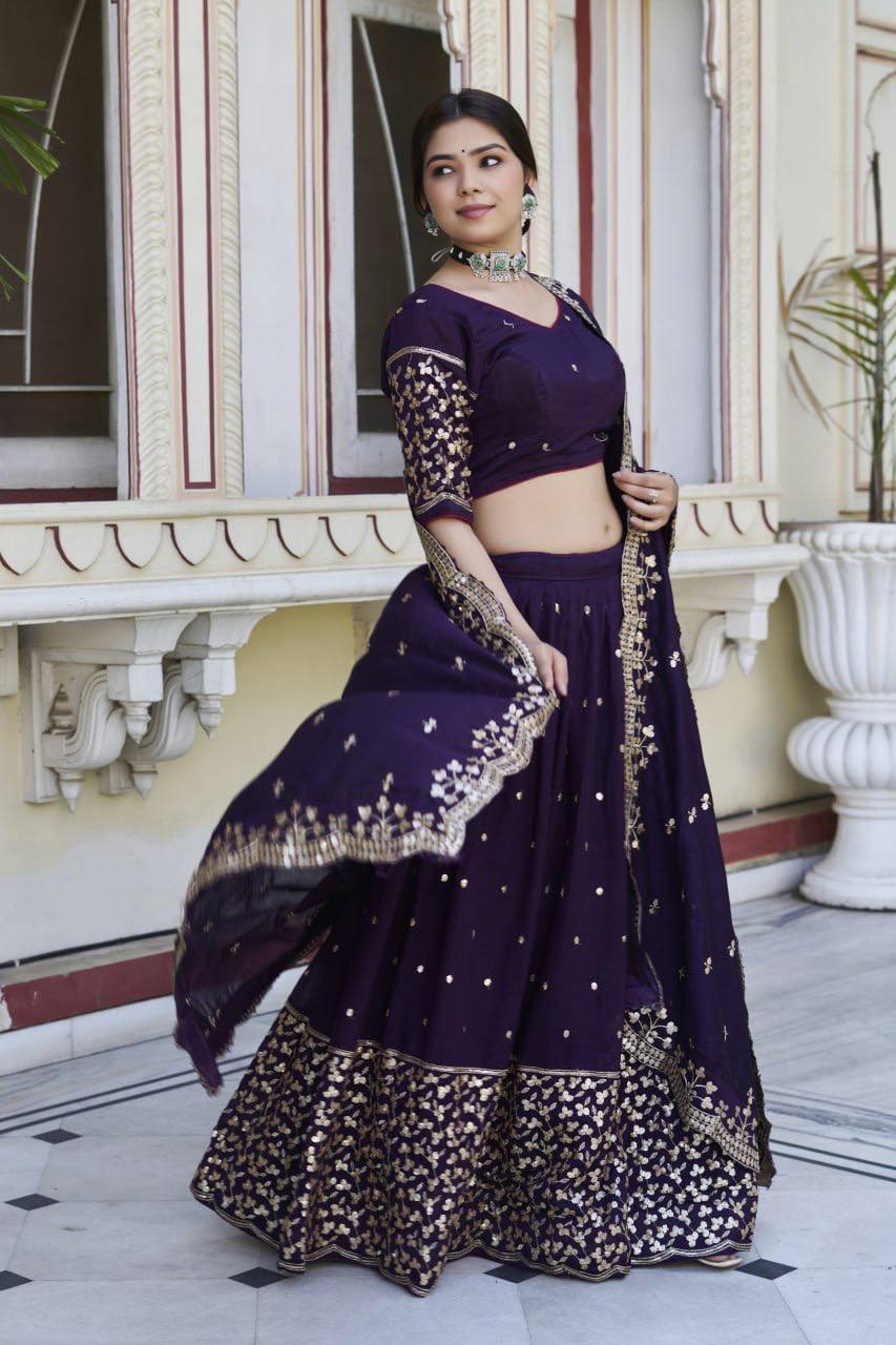 Embroidery Rajwadi work  Lehenga Choli