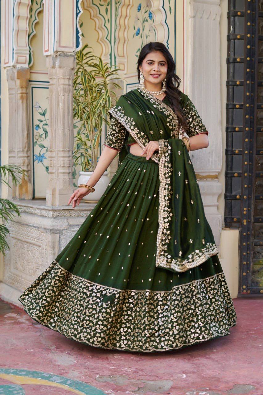 Embroidery Rajwadi work  Lehenga Choli