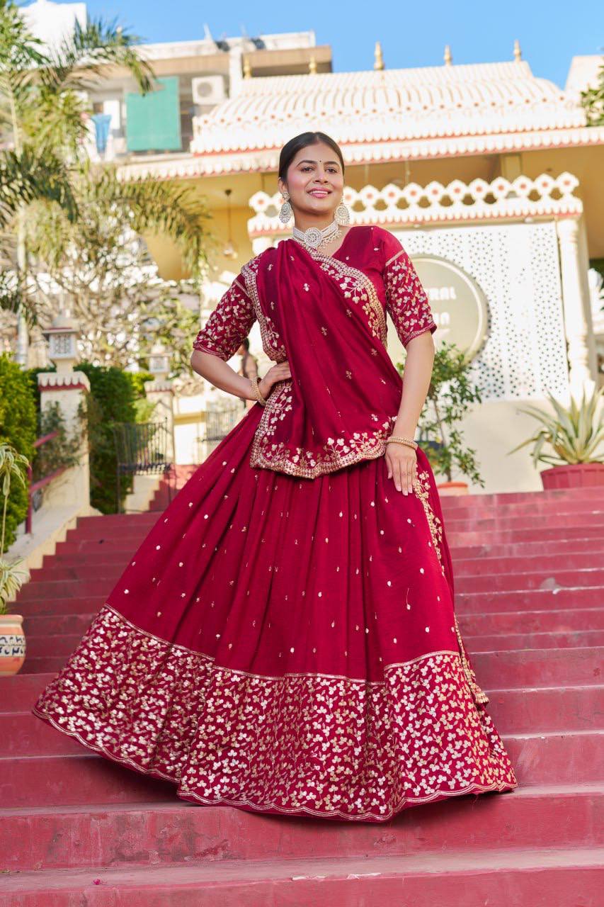 Embroidery Rajwadi work  Lehenga Choli
