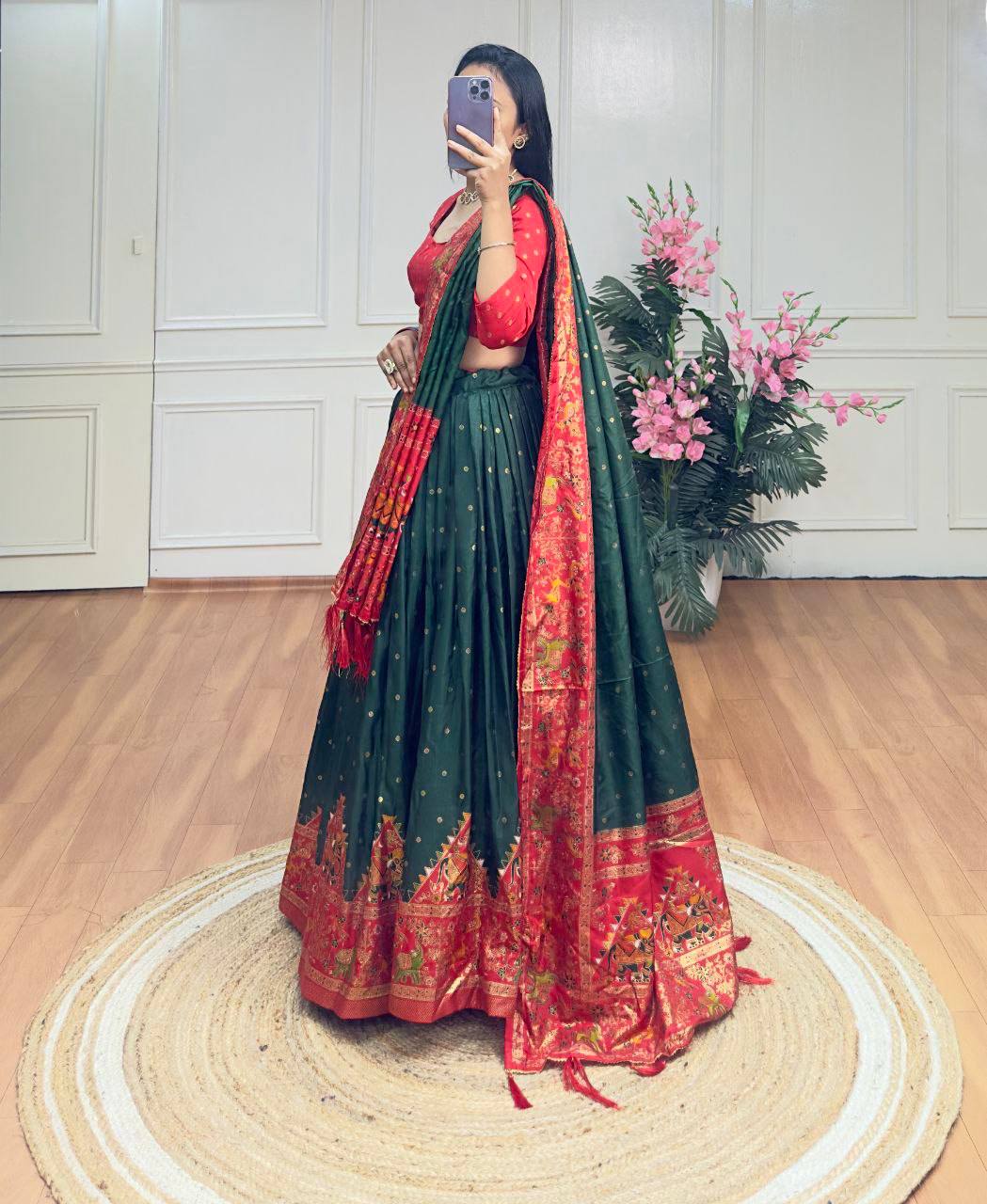 Party wear dola silk lehenga choli