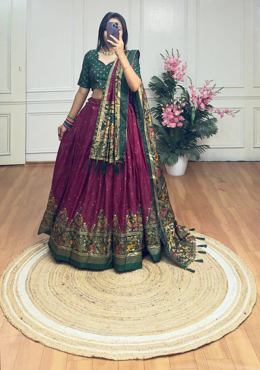 Party wear dola silk lehenga choli