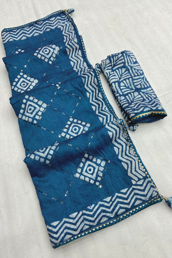batik print seqance Rich Look Saree