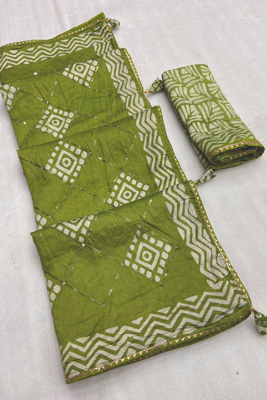 batik print seqance Rich Look Saree