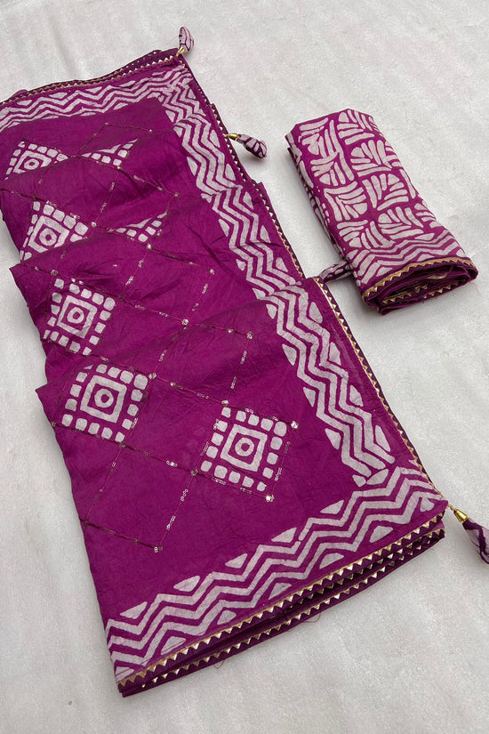 batik print seqance Rich Look Saree