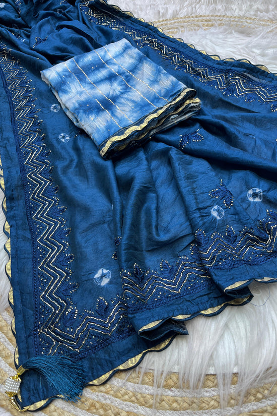 beautiful soft cotton sibori saree