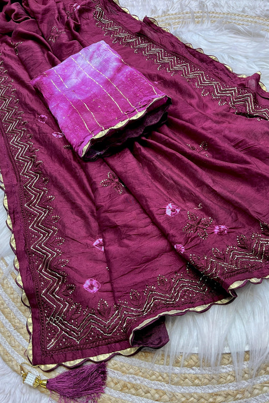 beautiful soft cotton sibori saree