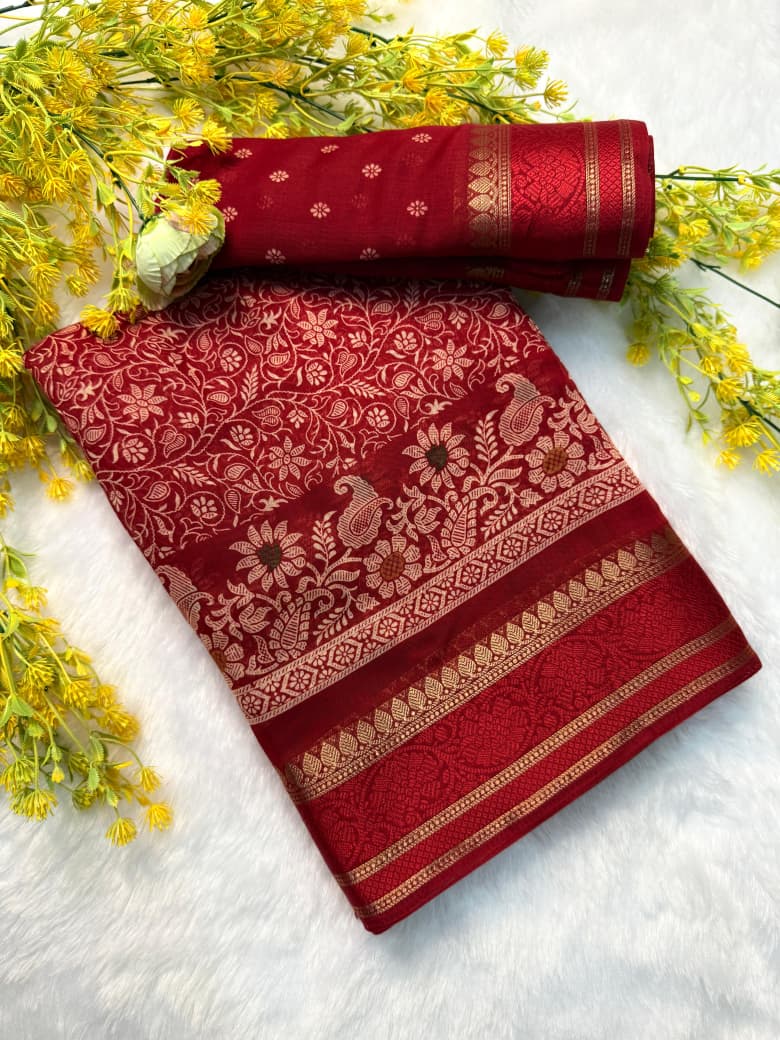 SOFT COTTON TRADITIONAL SILK SAREE