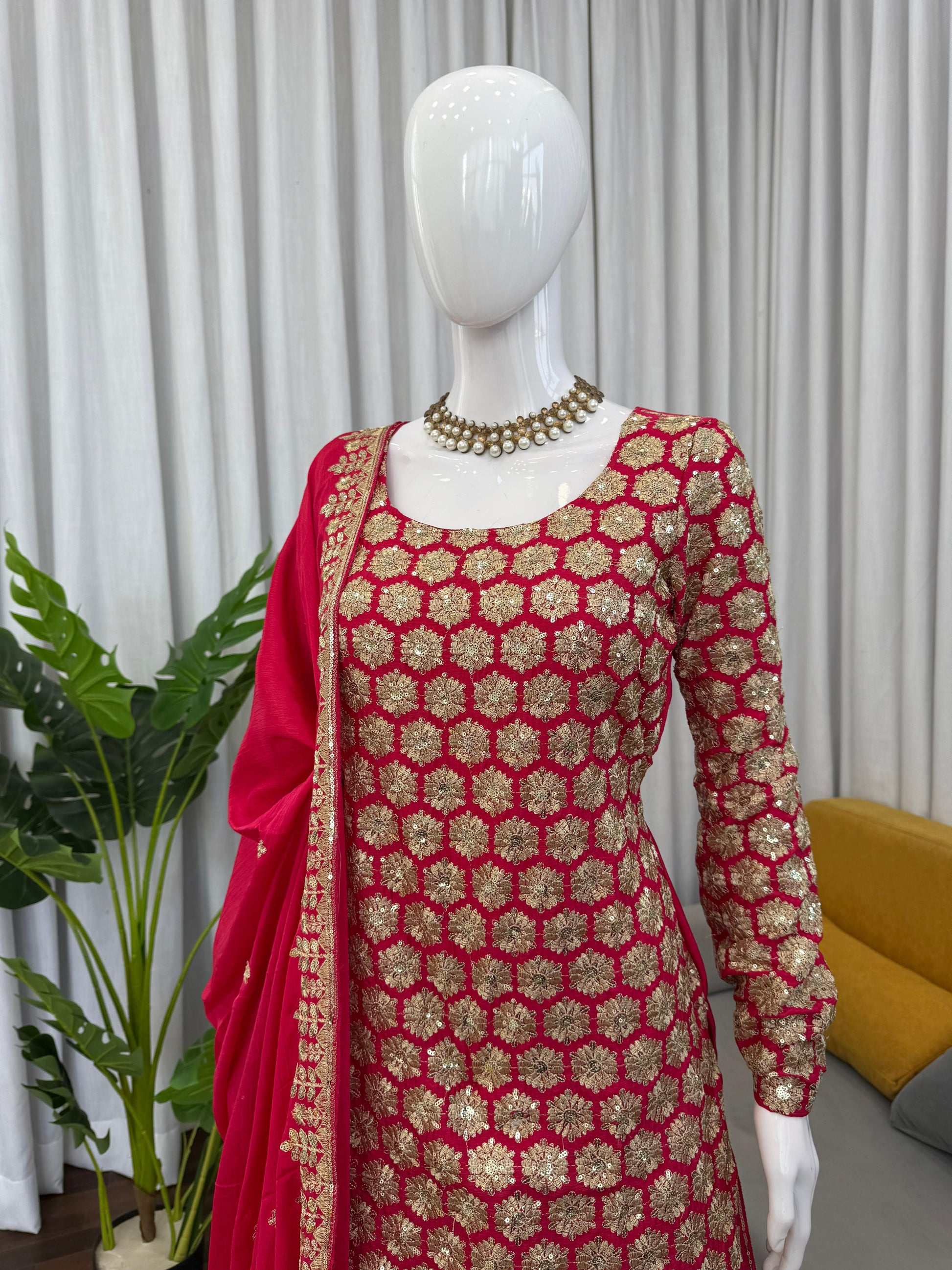 Classic Indian Anarkali with Heavy Embroidery