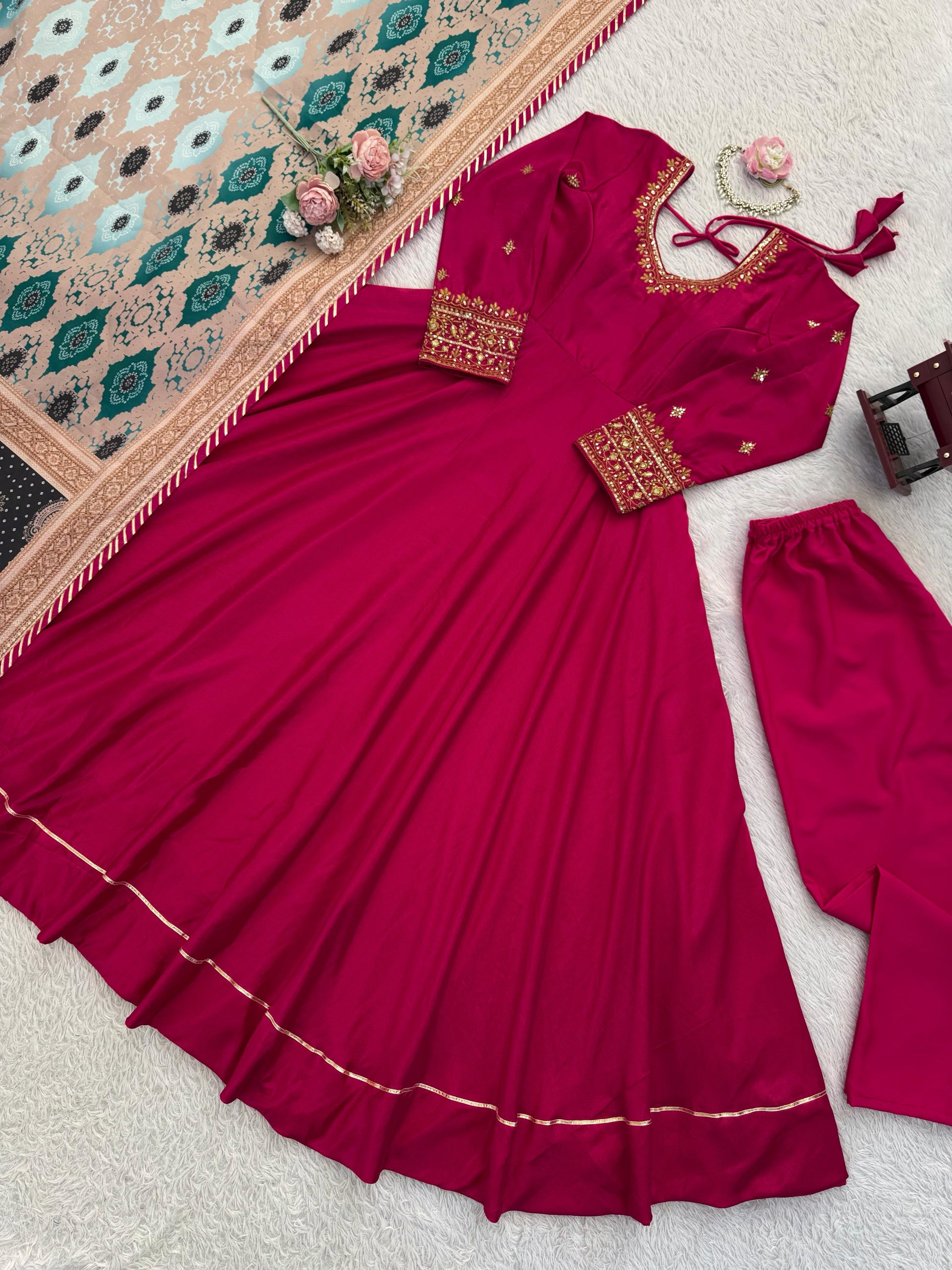 Designer Gown Set – Elegant Ethnic Wear