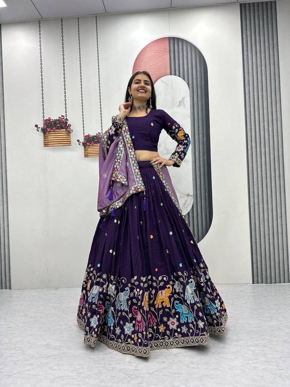 Wedding and party  wear  Lehenga Choli With Cancan👗