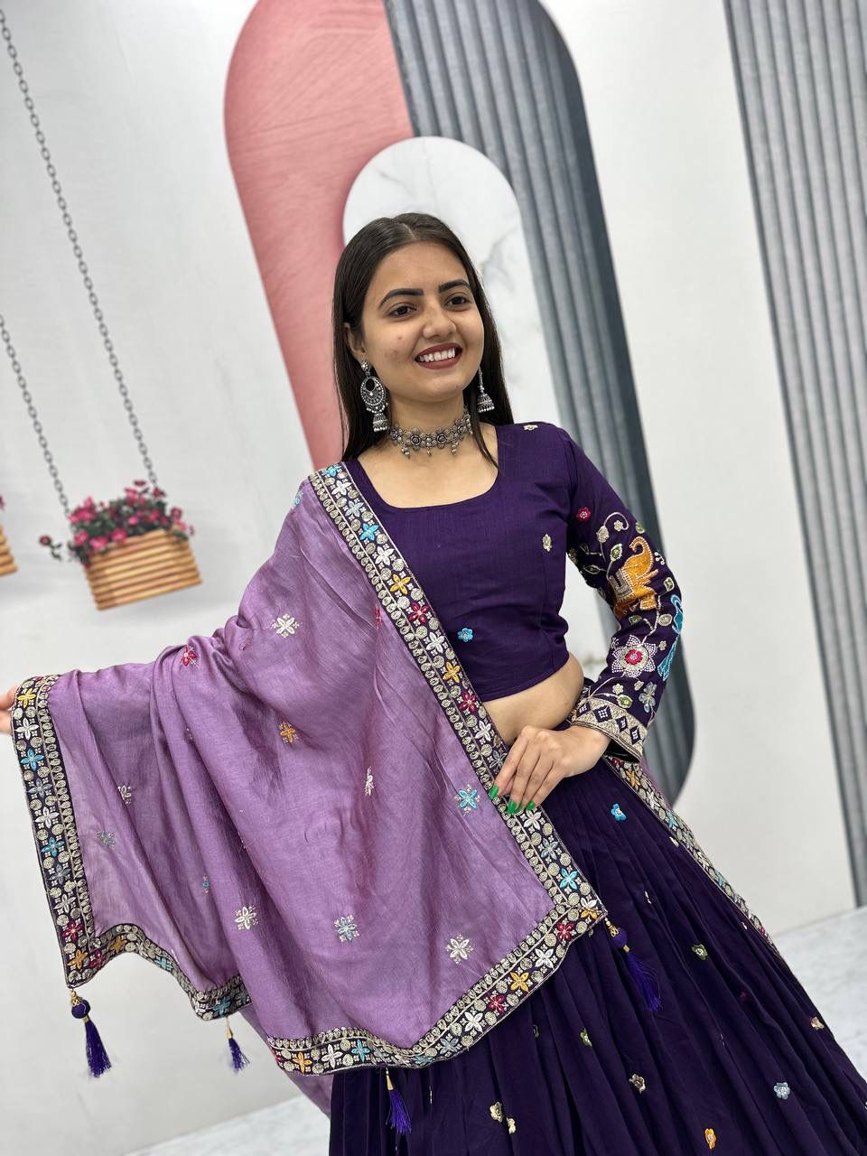 Wedding and party  wear  Lehenga Choli With Cancan👗