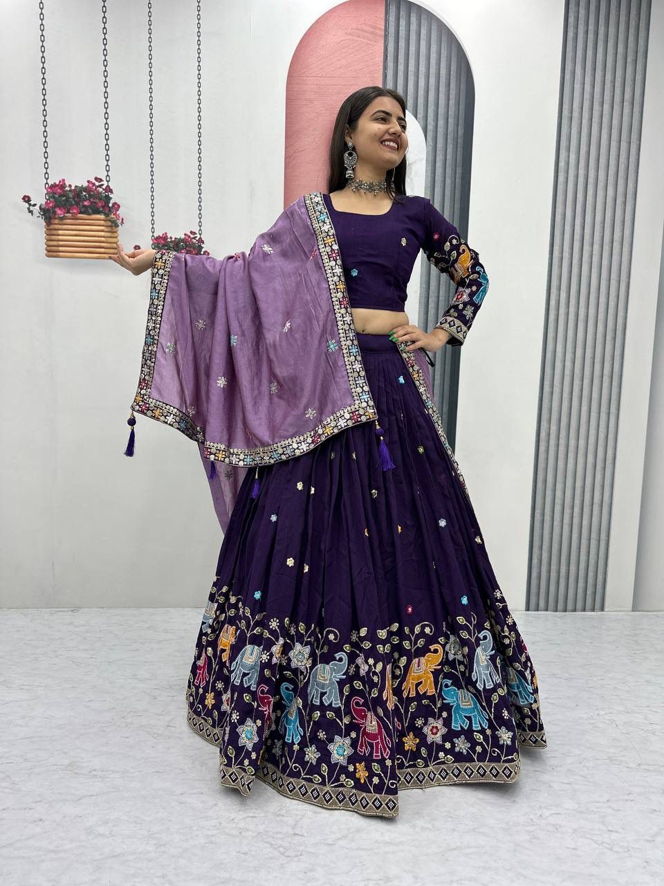 Wedding and party  wear  Lehenga Choli With Cancan👗