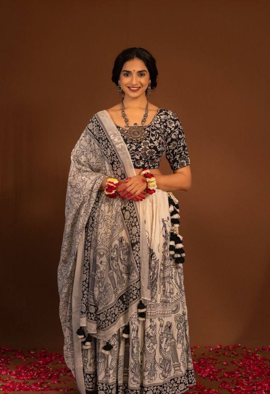 Launching festival Special Kalamkari Lehenga choli👗