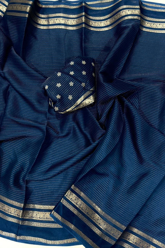 Elegant  Silk Saree with Golden Zari Border  Self Design and Premium Creap Silk