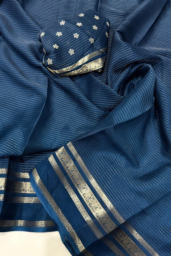 Elegant  Silk Saree with Golden Zari Border  Self Design and Premium Creap Silk