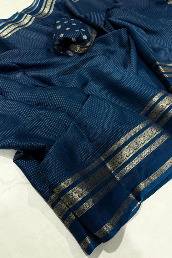 Elegant  Silk Saree with Golden Zari Border  Self Design and Premium Creap Silk