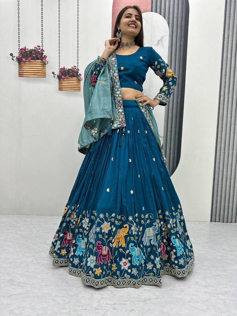 Wedding and party  wear  Lehenga Choli With Cancan👗