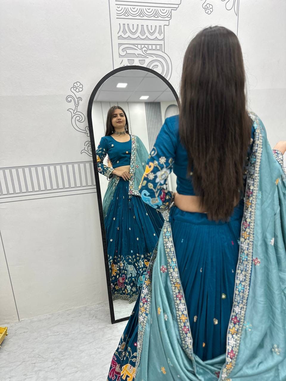 Wedding and party  wear  Lehenga Choli With Cancan👗