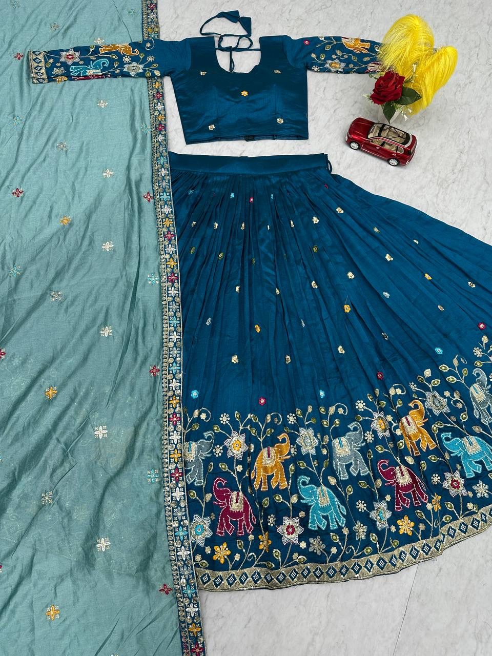 Wedding and party  wear  Lehenga Choli With Cancan👗