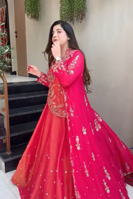 Classic Festive Look:  Lehenga Choli with Designer Shrug”