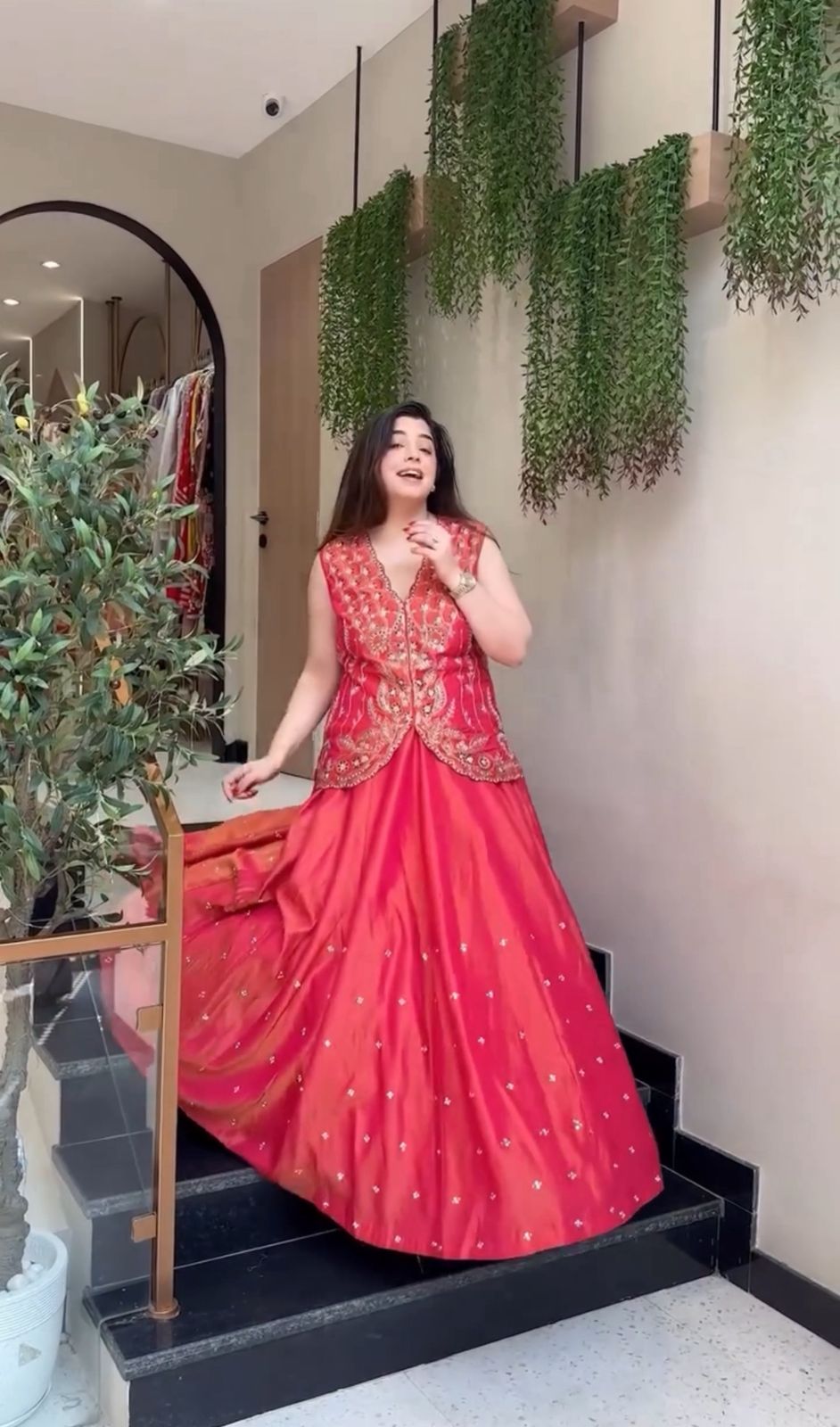 Classic Festive Look:  Lehenga Choli with Designer Shrug”