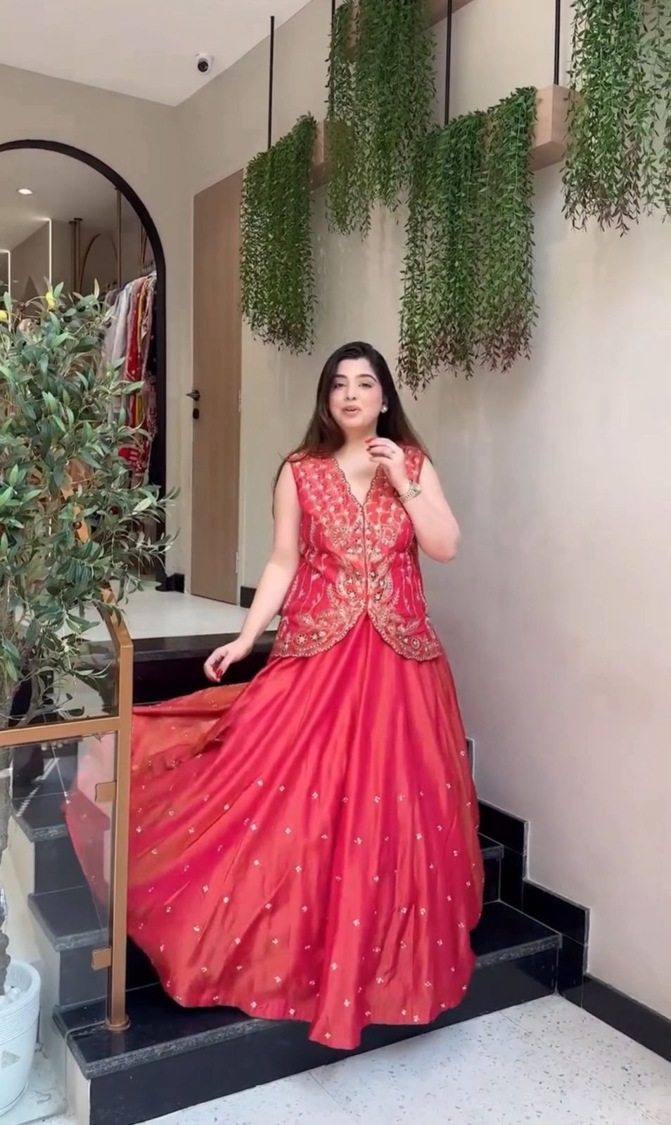 Classic Festive Look:  Lehenga Choli with Designer Shrug”