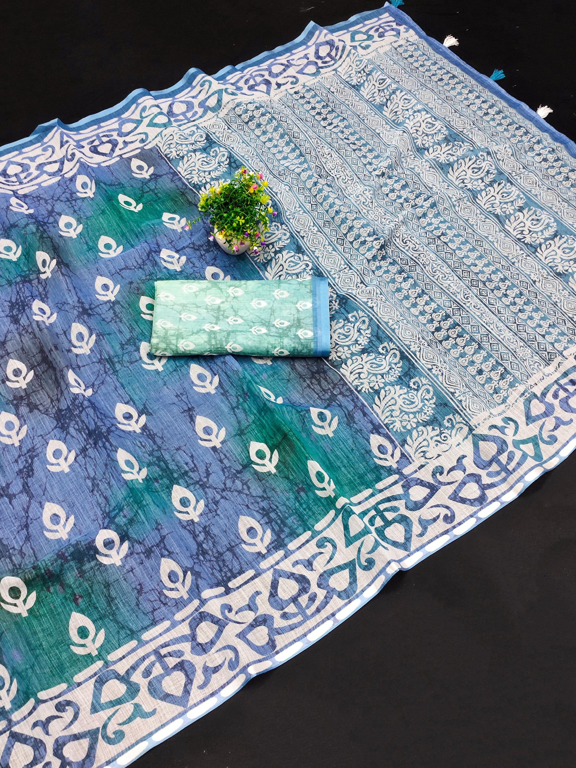 SOFT LINEN COTTON PREMIUM SAREE