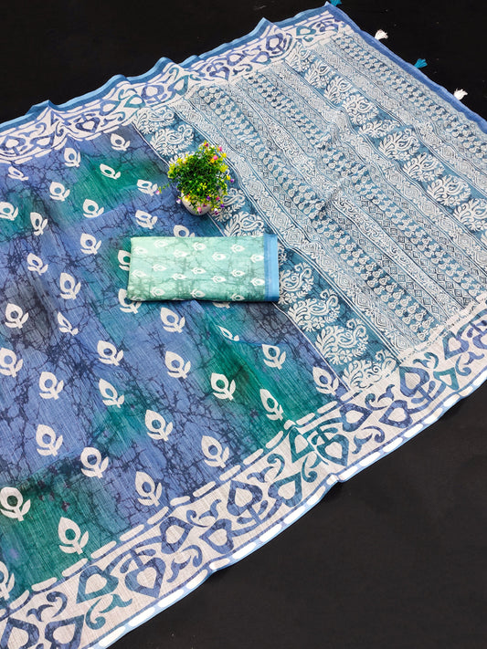 SOFT LINEN COTTON PREMIUM SAREE