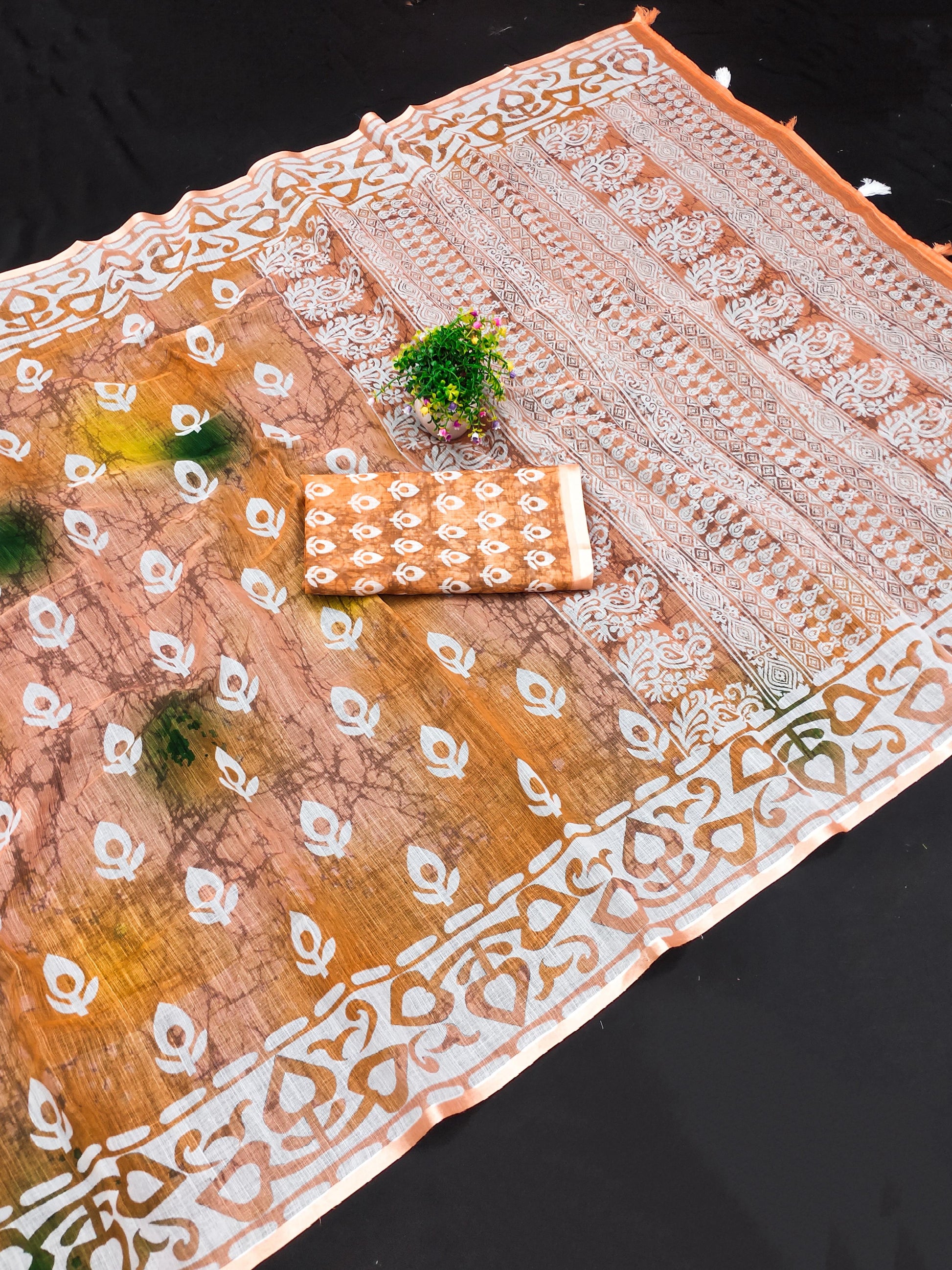 SOFT LINEN COTTON PREMIUM SAREE