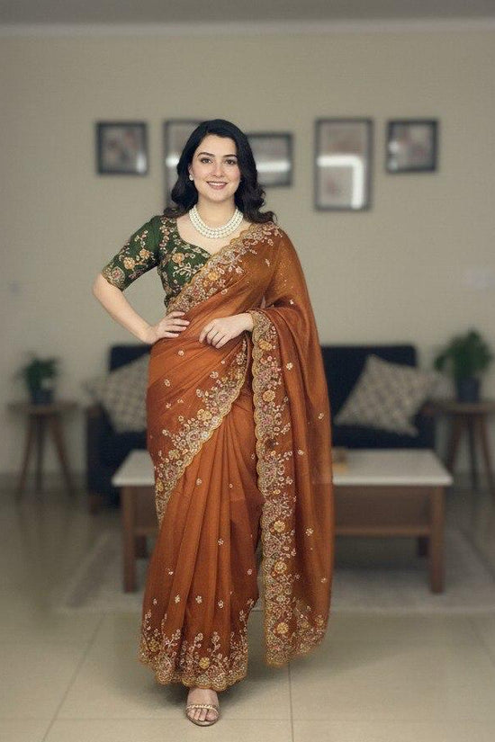 Party Wear Soft Rangoli Silk Saree