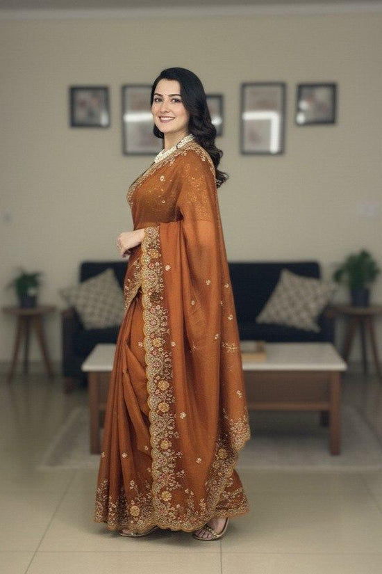 Party Wear Soft Rangoli Silk Saree