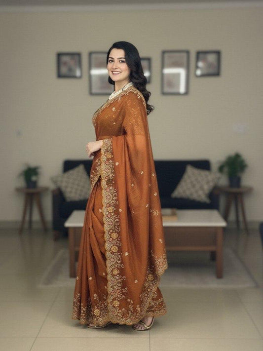 Party Wear Soft Rangoli Silk Saree