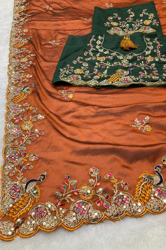 Party Wear Soft Rangoli Silk Saree