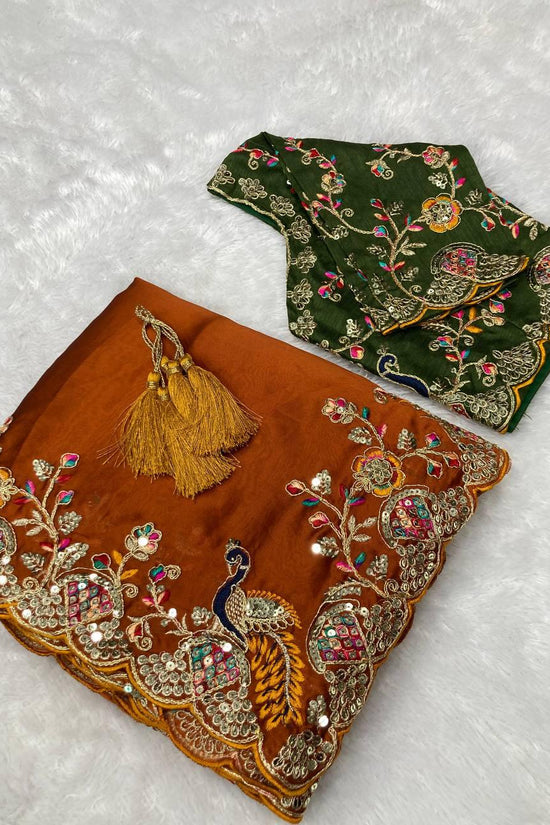 Party Wear Soft Rangoli Silk Saree