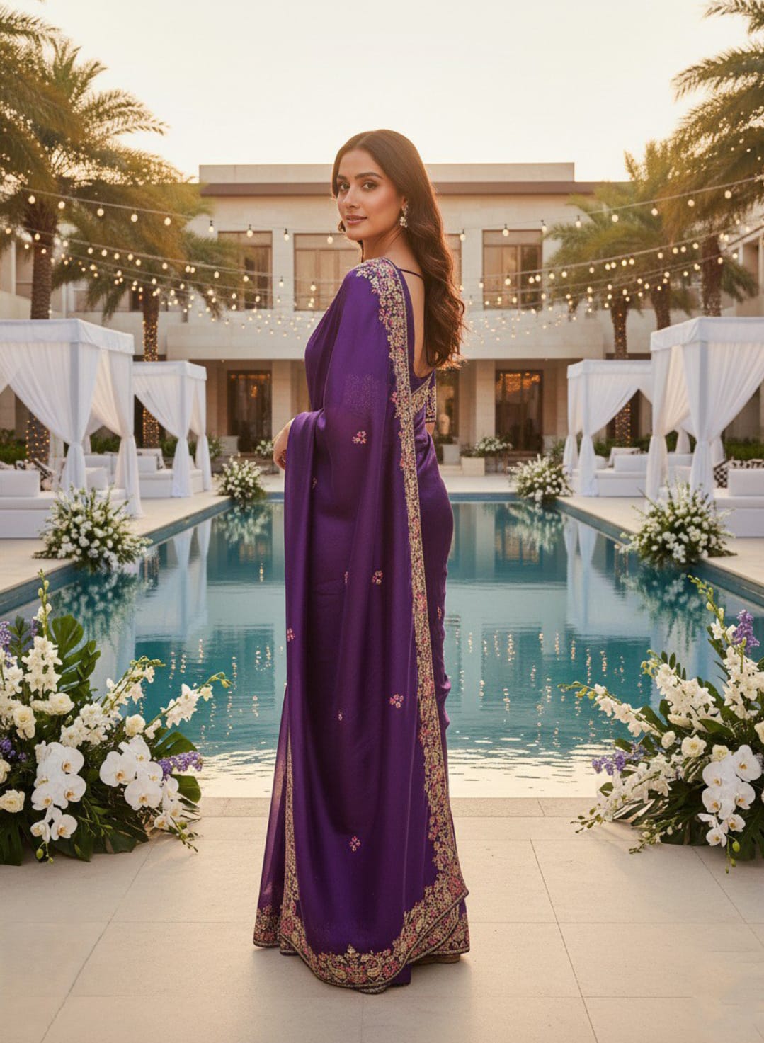 womens  party wear weeding wear rich look saree