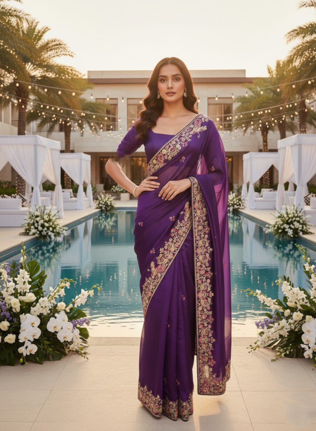 womens  party wear weeding wear rich look saree