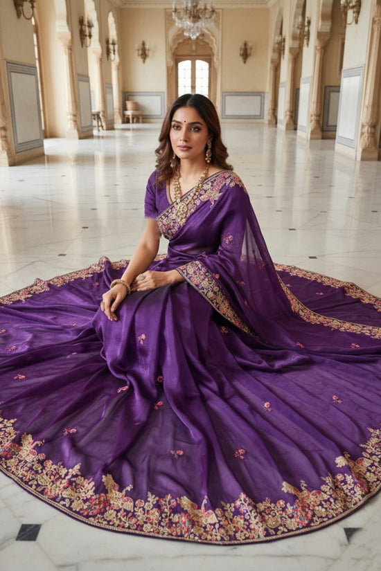 womens  party wear weeding wear rich look saree